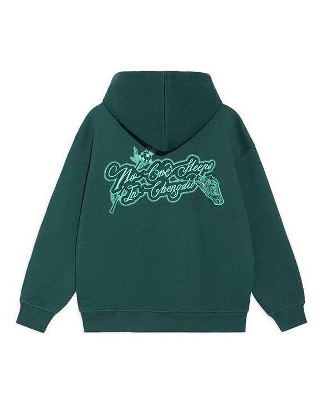 Li-ning Green Badfive Sports Basketball Series Printing Hoodie 'Dark'