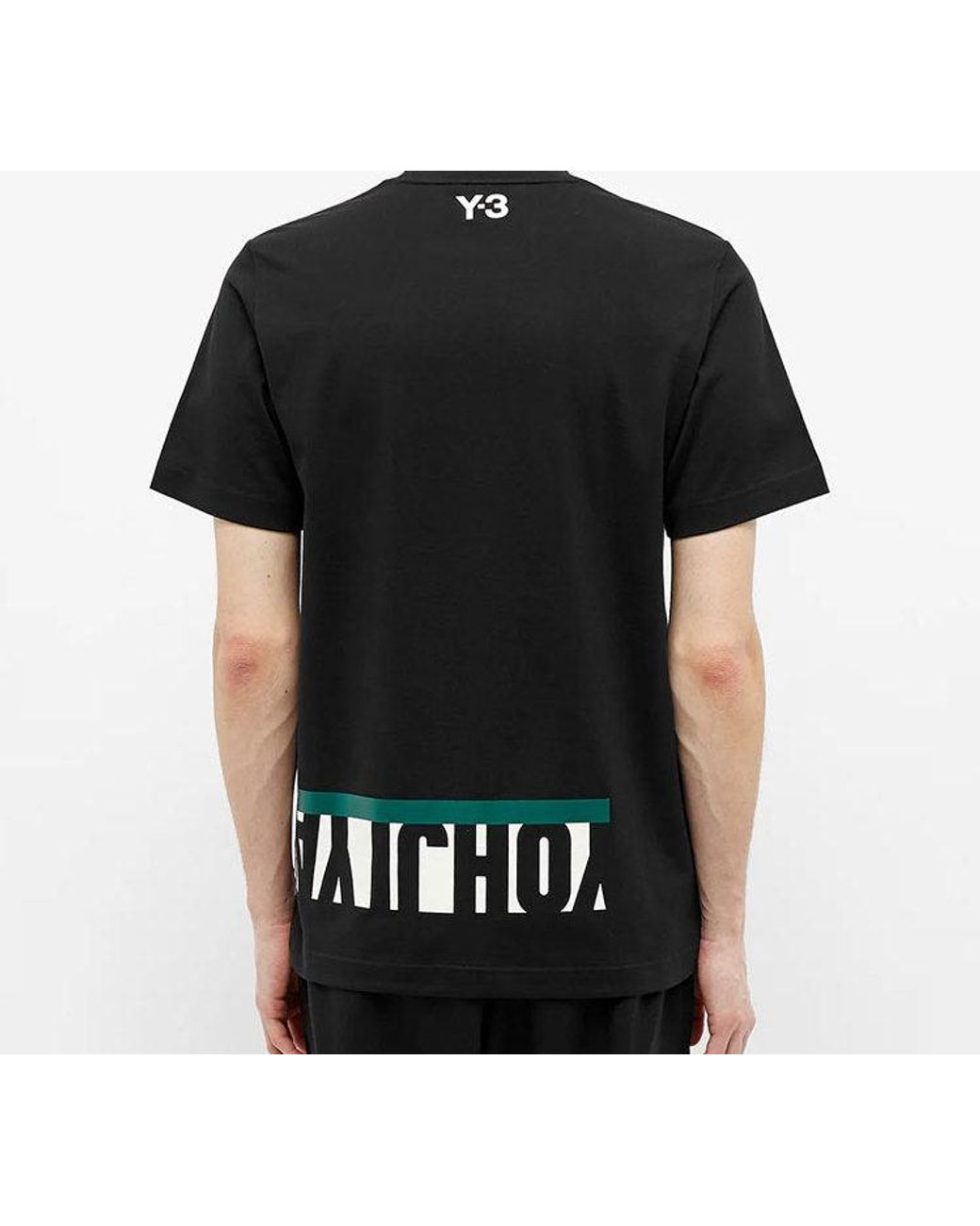 Adidas Black Y-3 Multi Block Graphic Printing Tee
