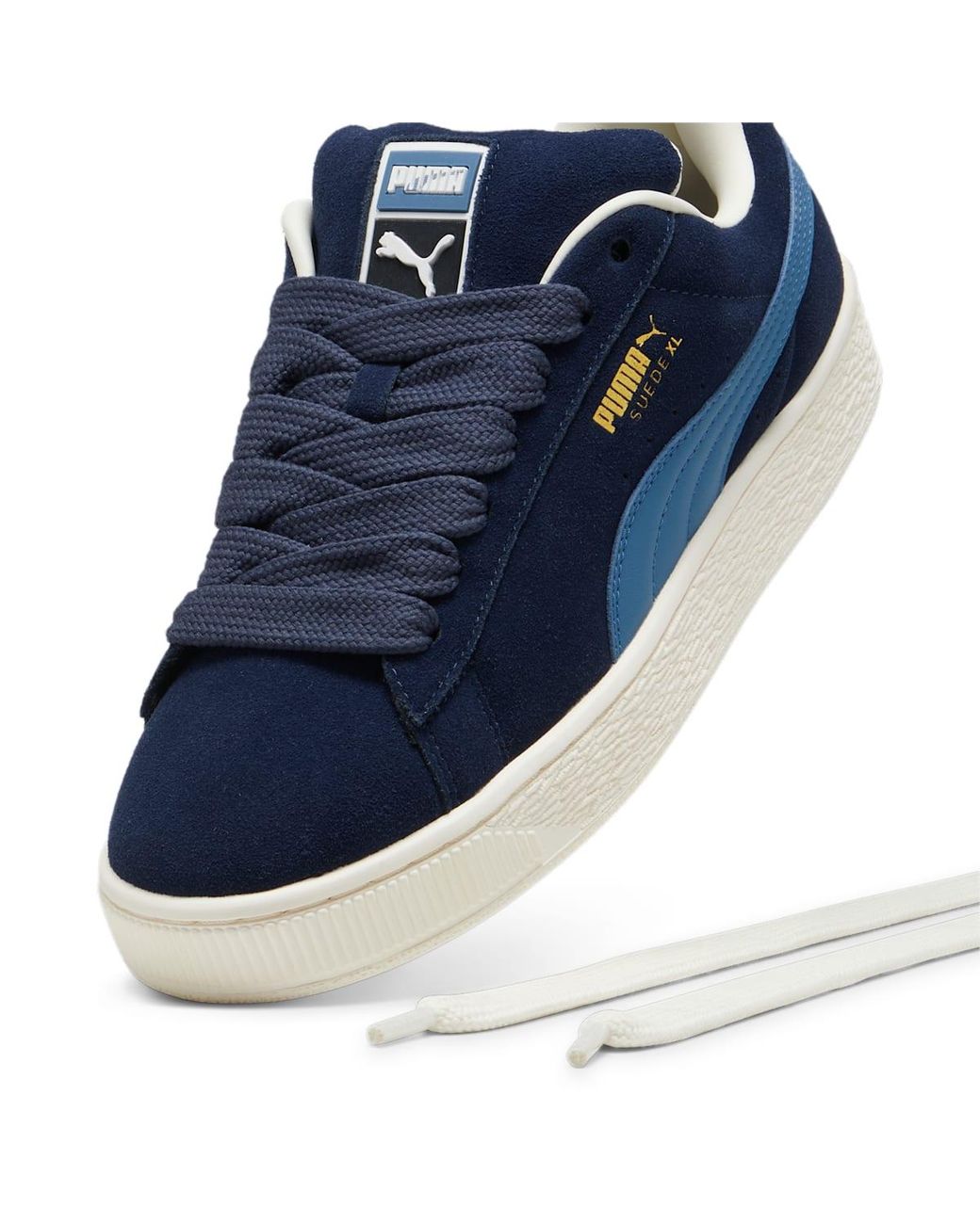 PUMA Mens Suede Xl Lace Up Sneakers Shoes Casual - Blue, Blue, 12 for men