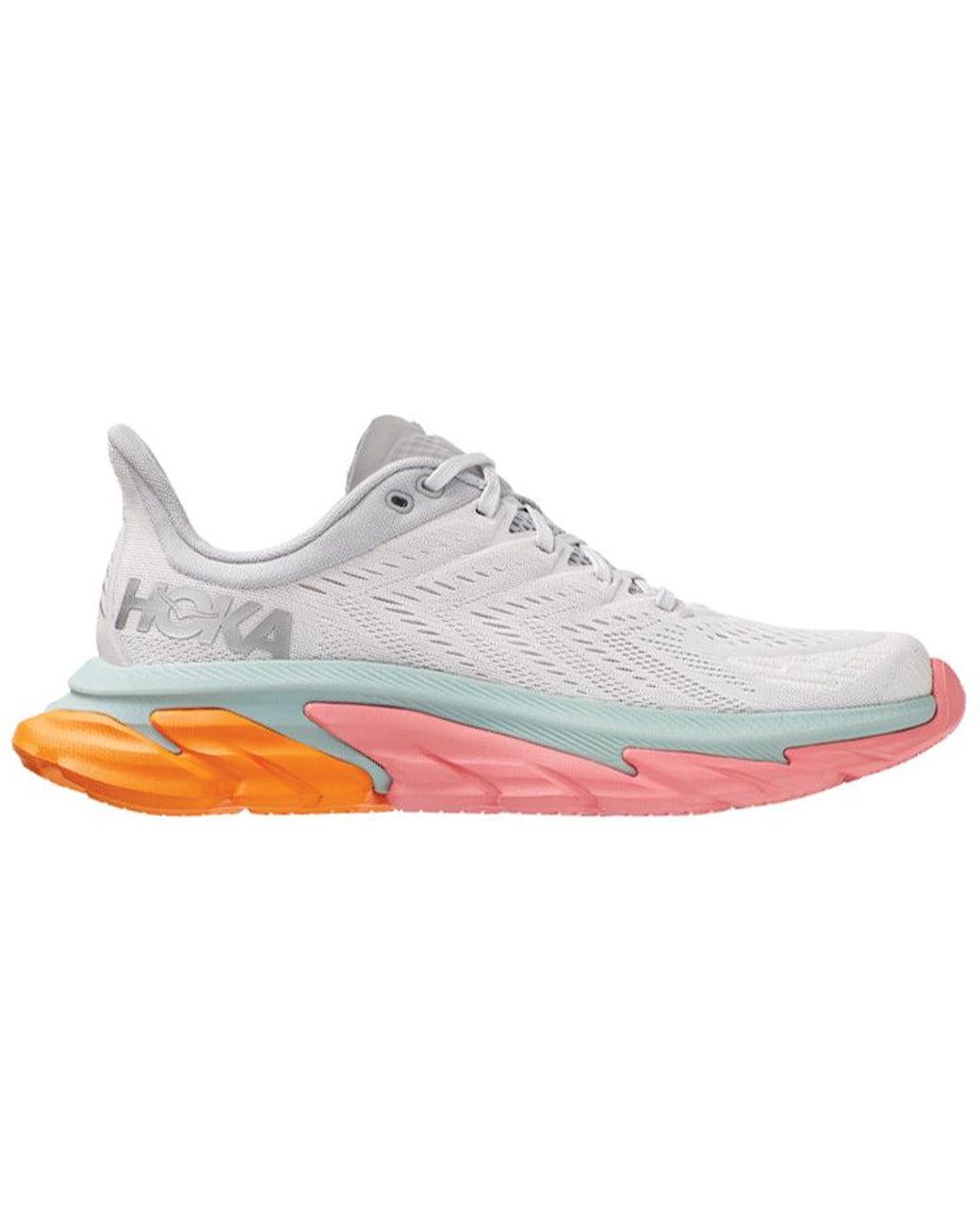 Hoka One One White Clifton Edge 'Nimbus Cloud Lunar Rock' for men