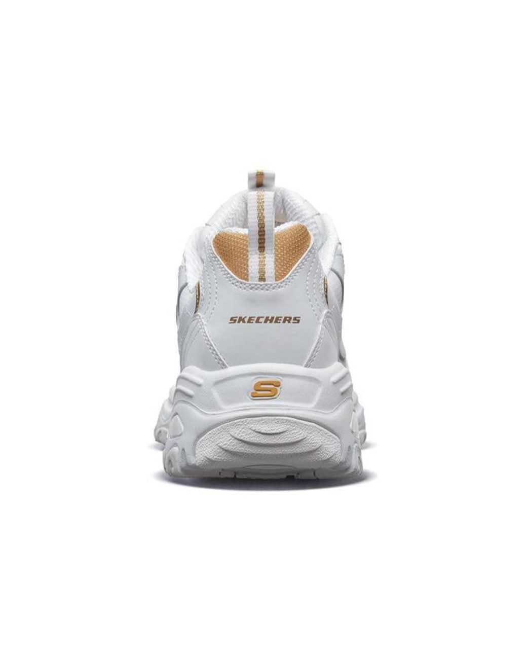 Skechers White D'Lites 1.0 Running Shoes for men