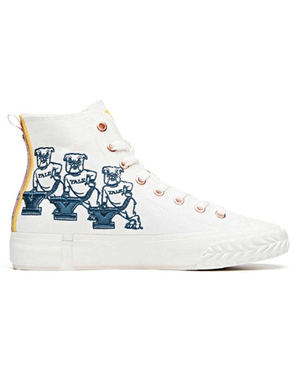 Anta White (Wmns) X Yale Hight Top Canvas Shoes 'Cream'