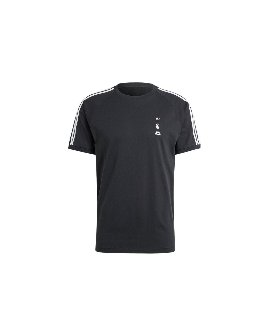 Adidas Black Mickey Mouse X Originals 3-Stripes Tee Asia Sizing for men
