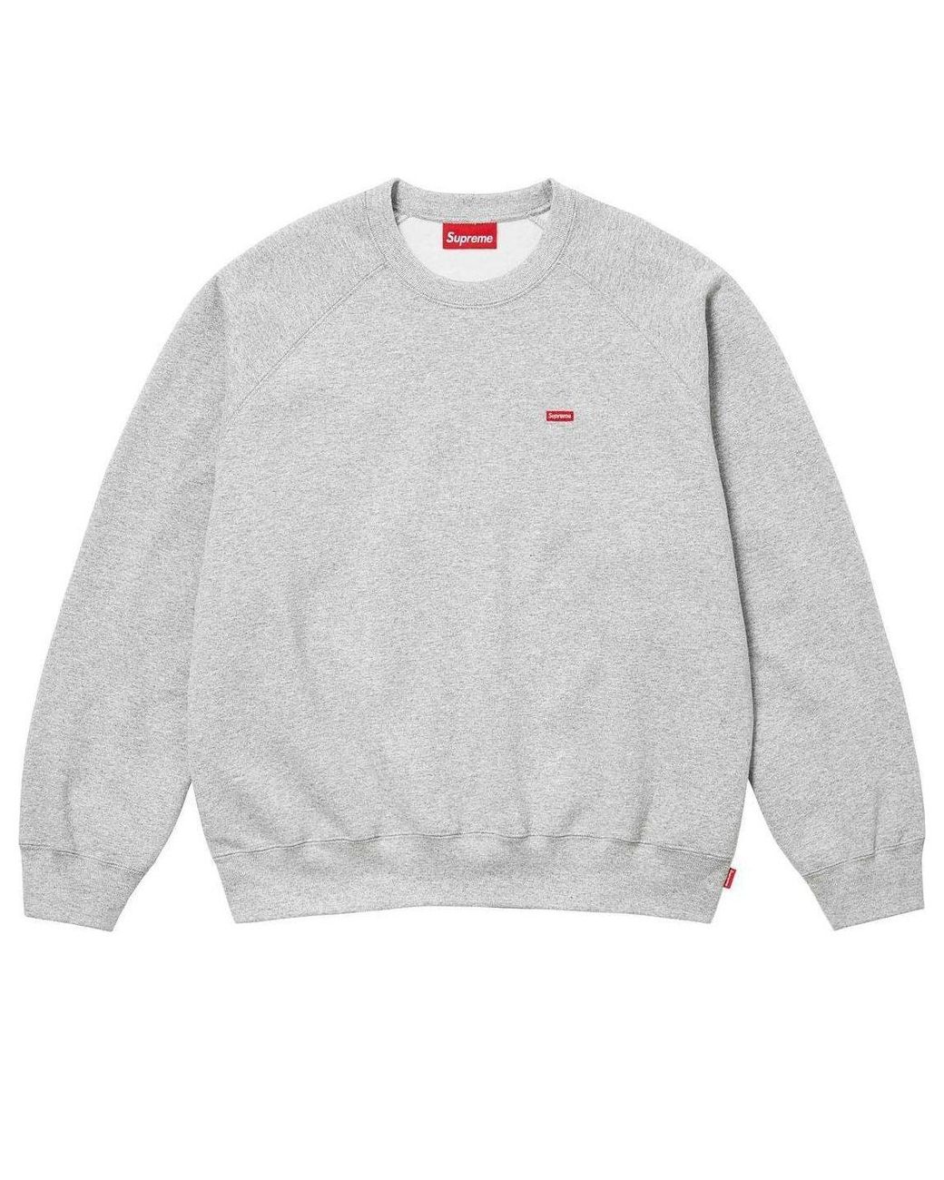 Supreme Gray Small Box Crewneck for men