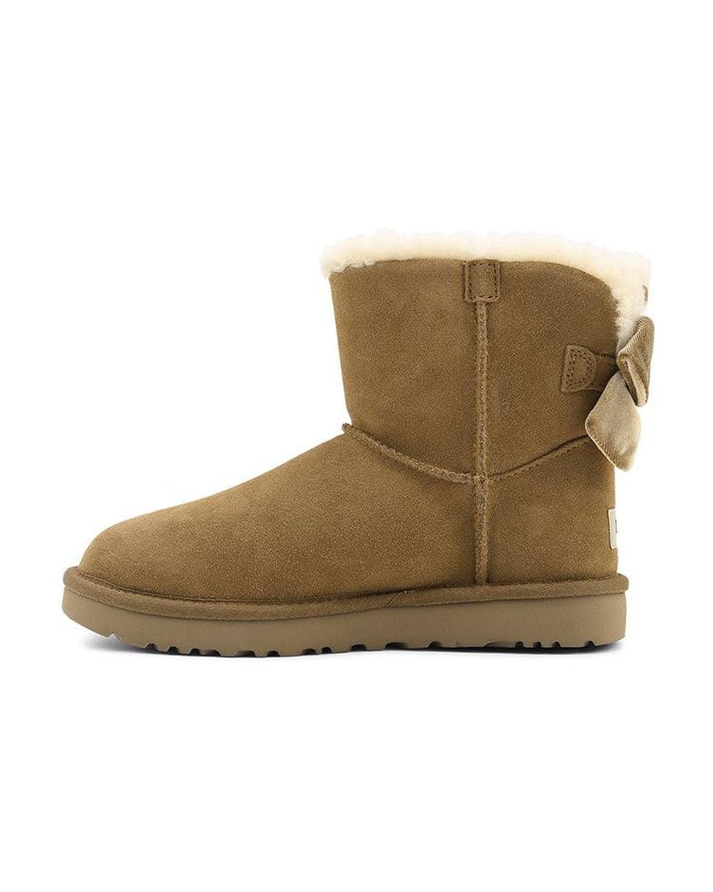 Ugg Brown (Wmns) Mini Bailey Bow Velvet Ribbon 2.0