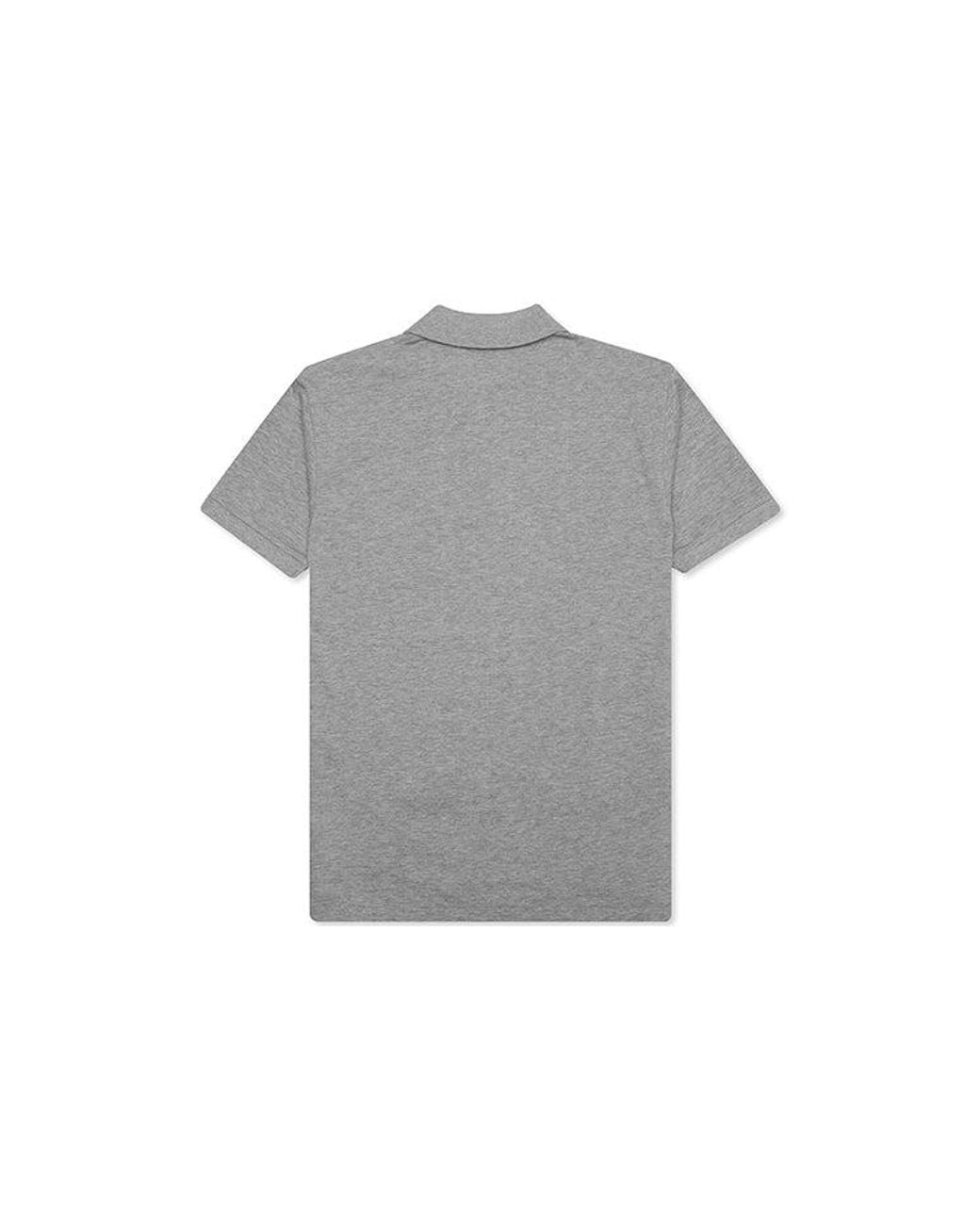 COMME DES GARÇONS PLAY Gray Polo Emblem for men