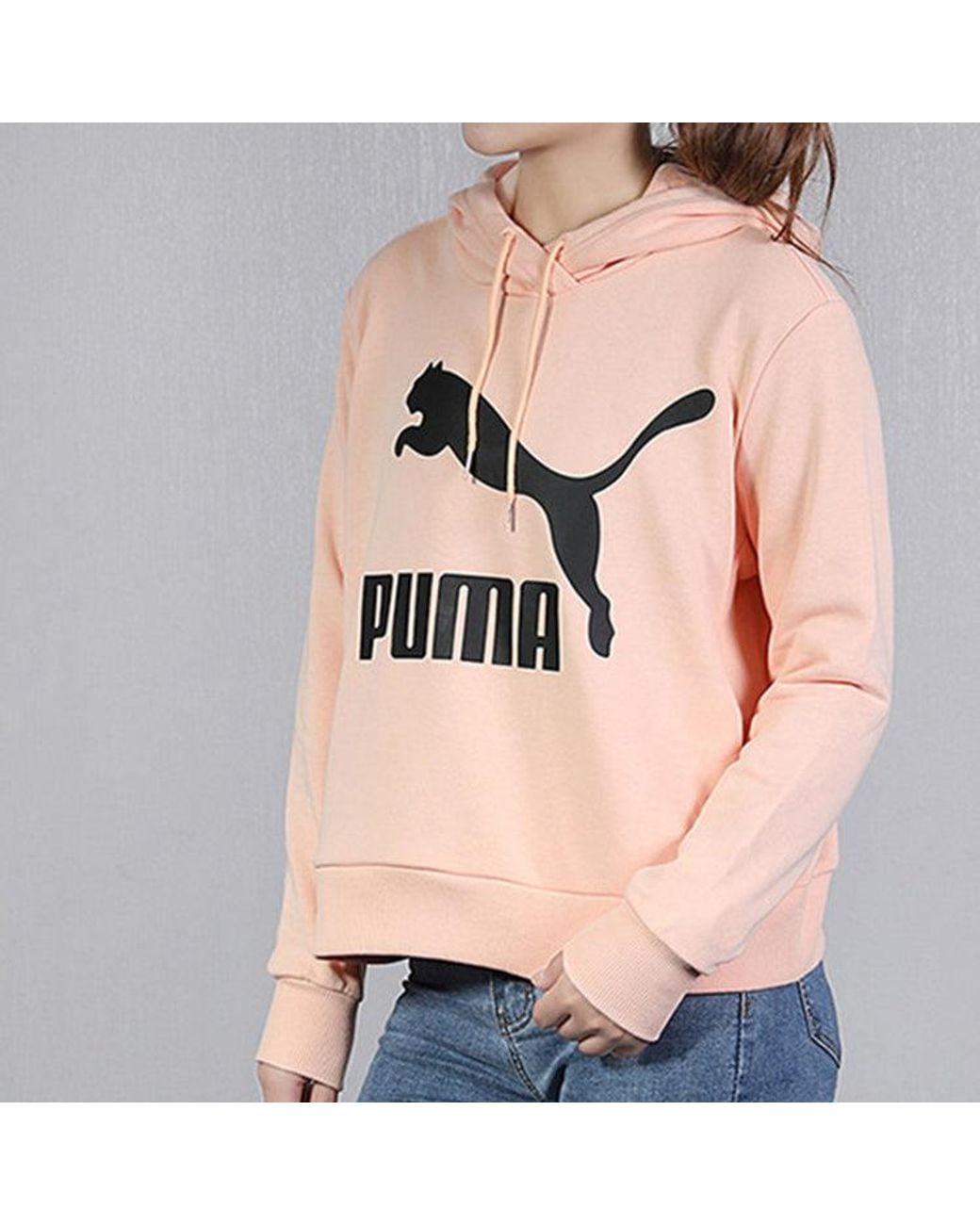 PUMA Pink (Wmns) Classics Logo Hoodie