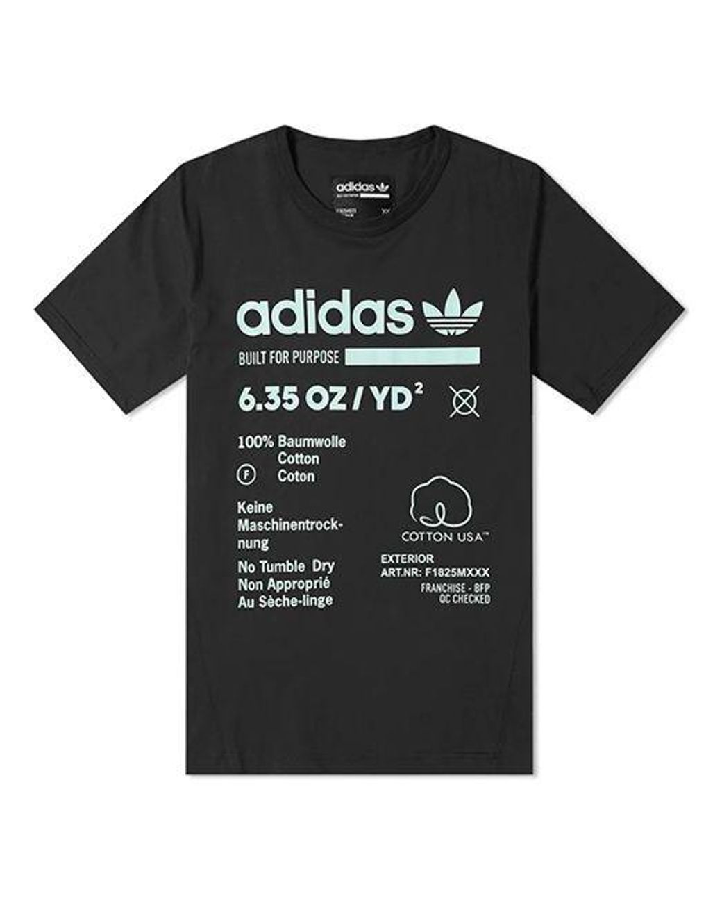 boezem Horzel Gezag adidas Originals Adidas Originas Kava Aphabet Printing Pattern Short Seeve  Back in Black for Men | Lyst