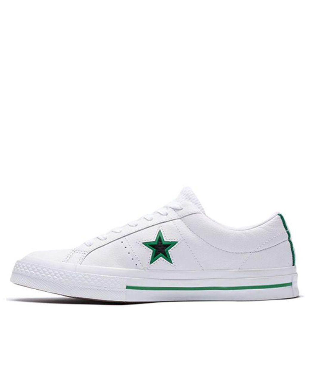 Converse One Star Ox Leather White/green Original Style for Men | Lyst
