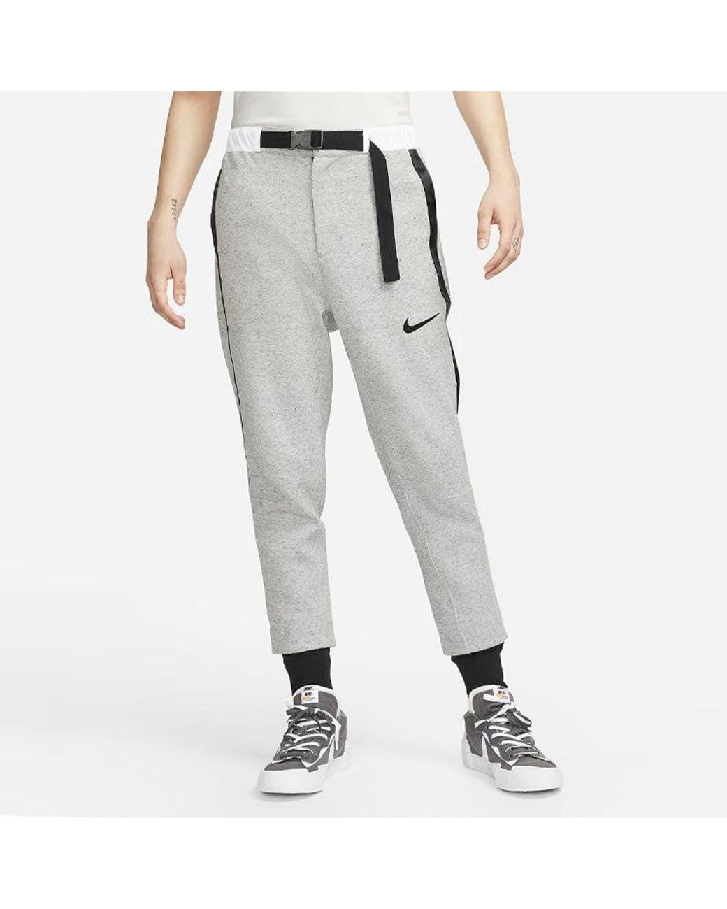 Nike Gray X Sacai Crossover Knit Bundle Feet Sports Pants for men