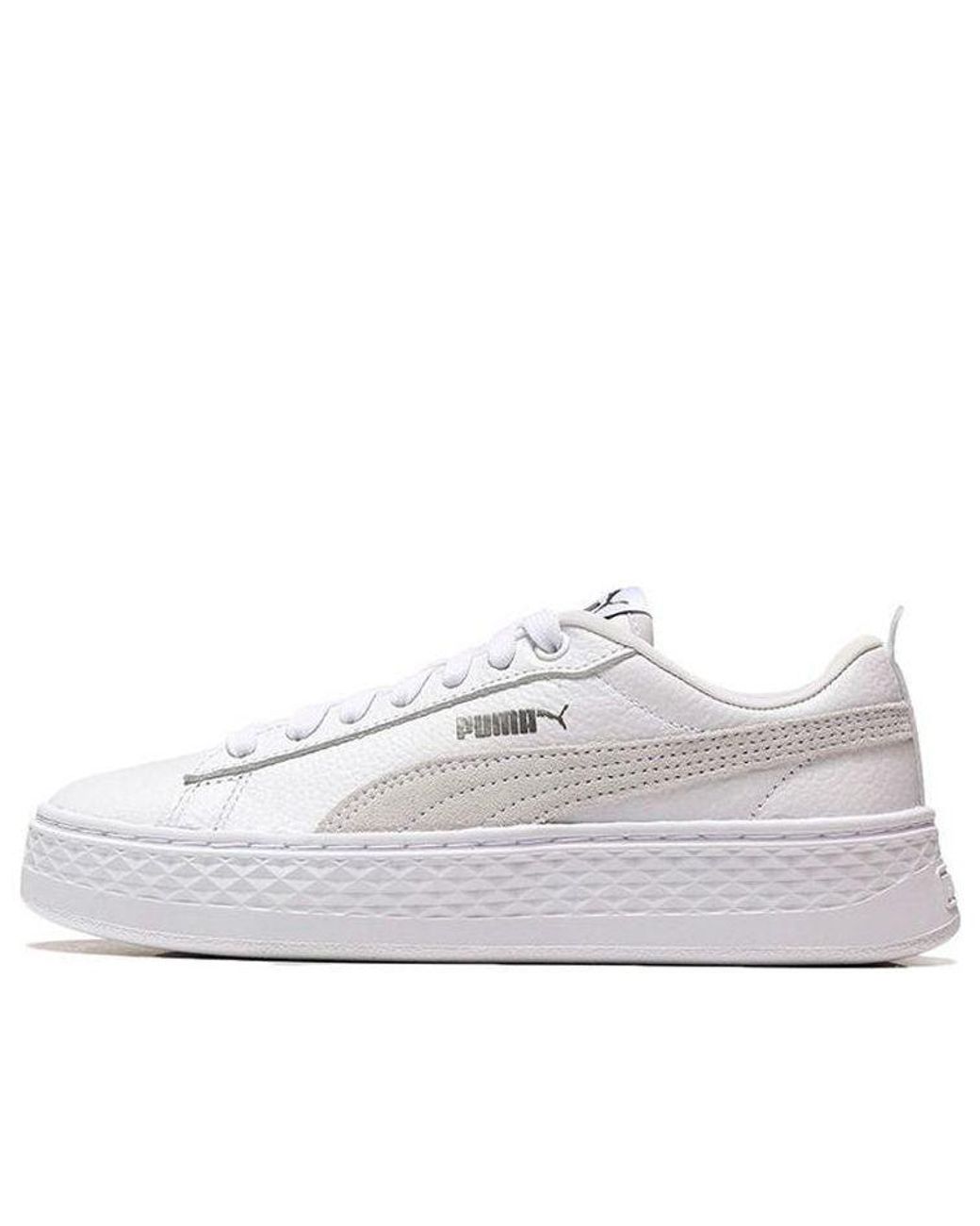 PUMA White (Wmns) Smash Platform Low
