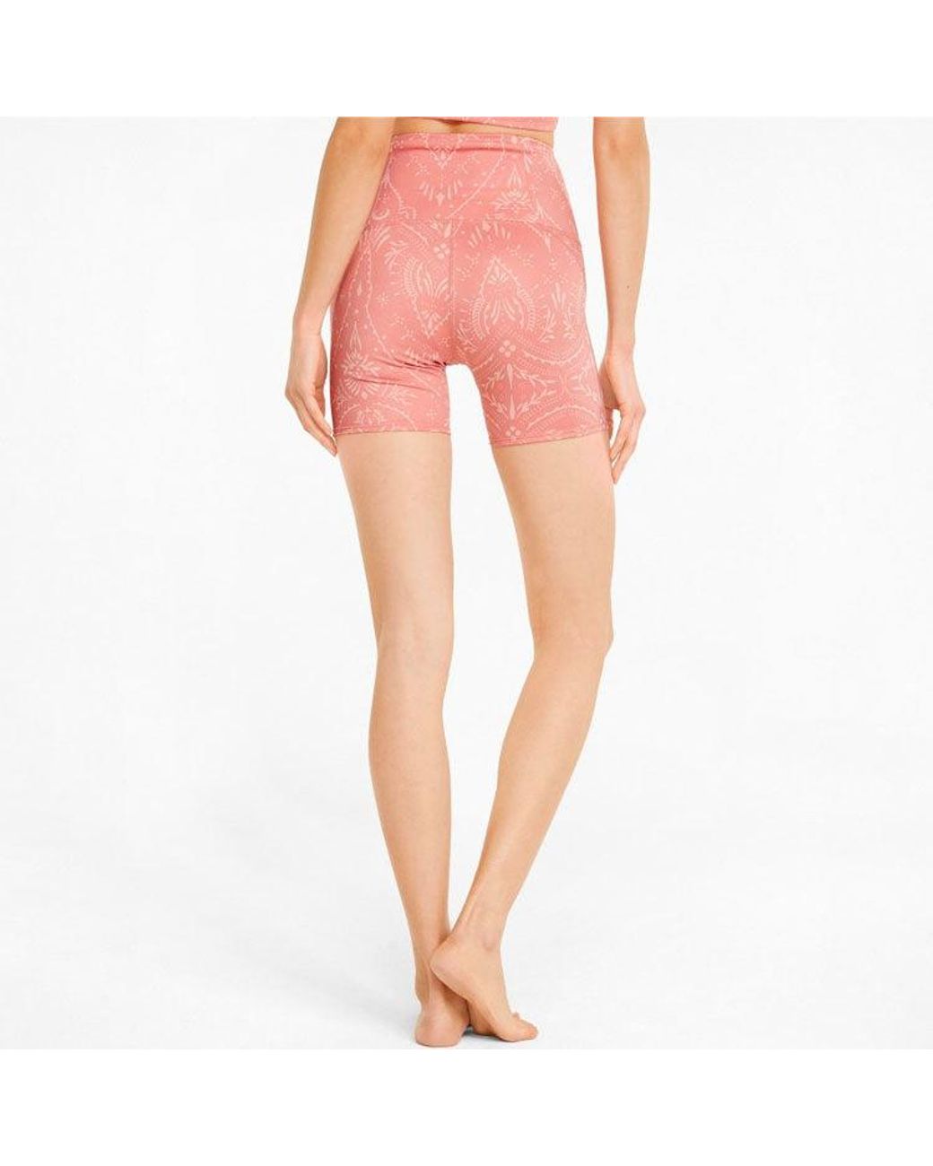 PUMA Pink (Wmns) Studio Printed 5 Inch Training Legging Short 'Rosette'