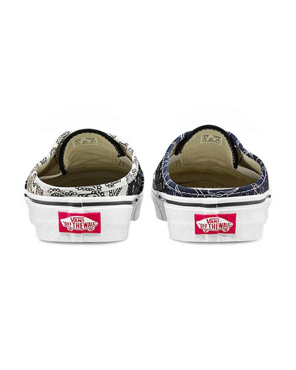 Vans White Authentic Mule 'Pattern Mix for men