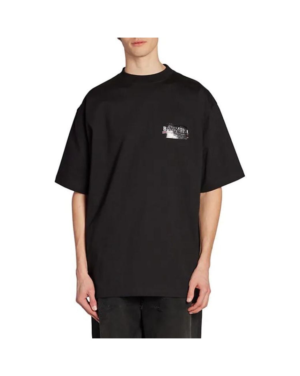 Balenciaga Black Gaffer T-Shirt Large Fit for men