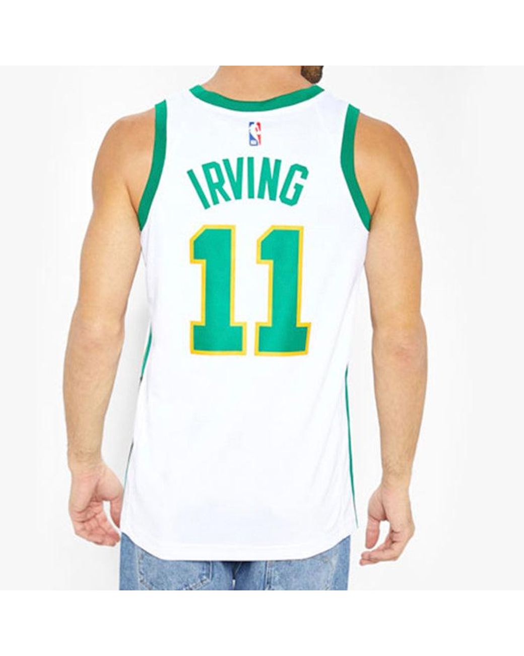 Nike Green Nba 18-19 Kyrie Irving Basketball Jersey for men