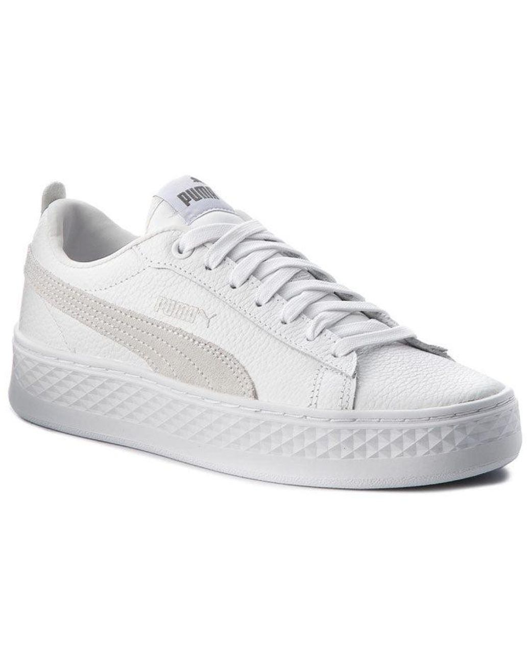 PUMA White (Wmns) Smash Platform Low