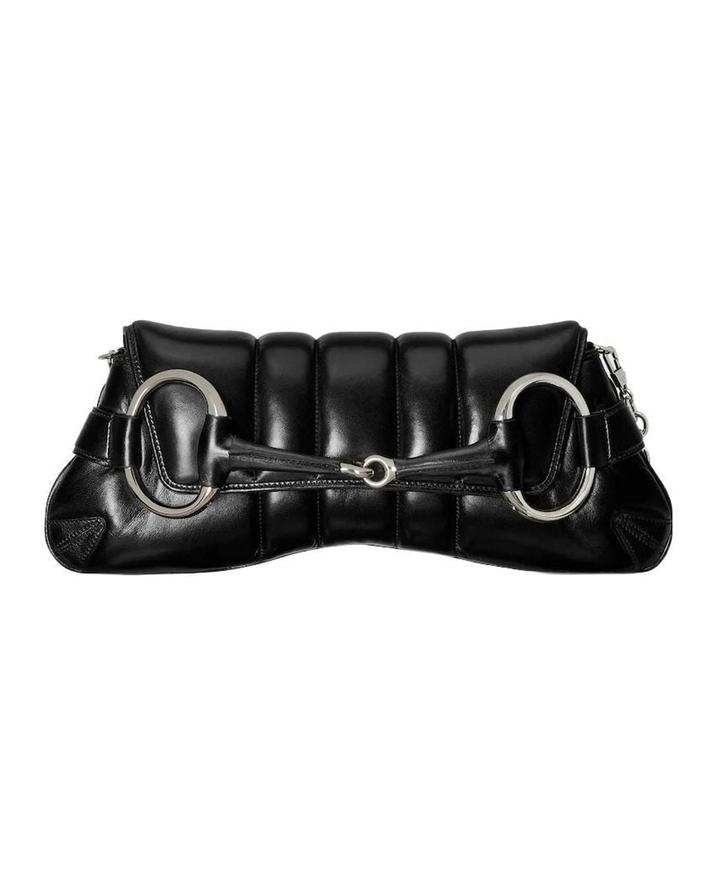 Gucci Black (Wmns) Horsebit Chain Medium Shoulder Bag