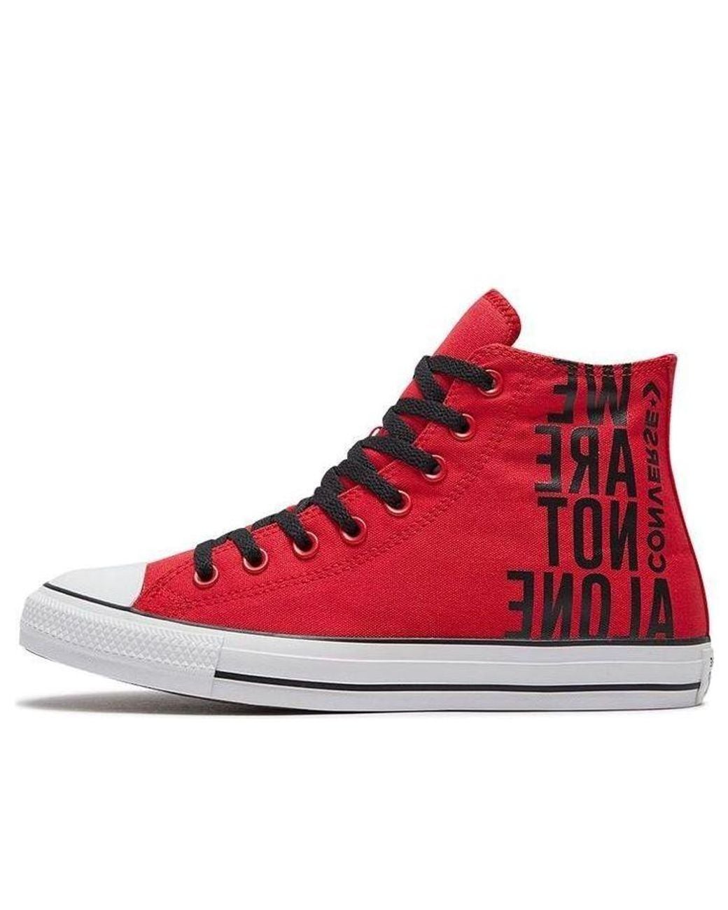 Converse Red Chuck Taylor All Star Hi 'We Are Not Alone' for men