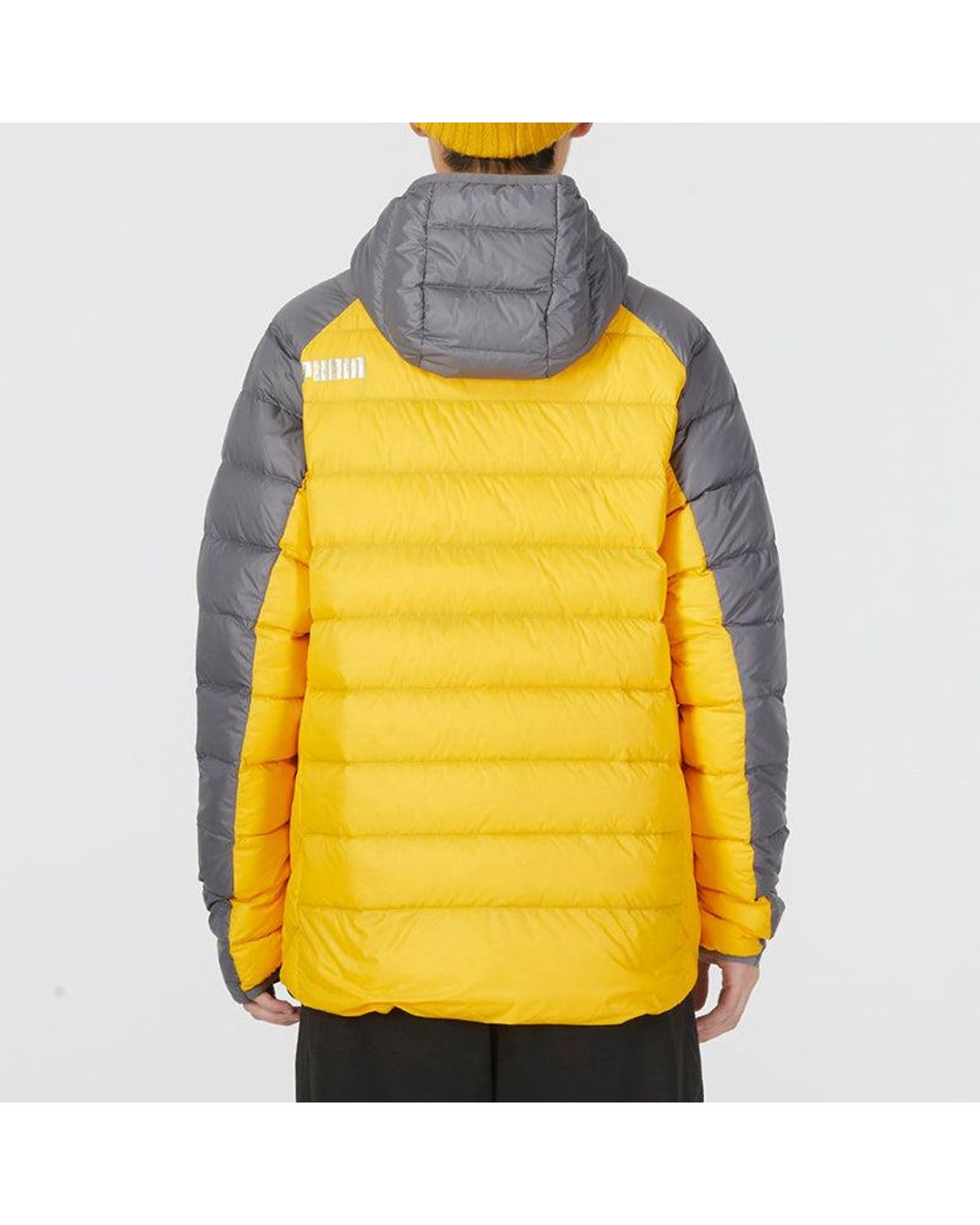 PUMA Yellow Pwrwarm Packlite Hd Jacket Logo for men