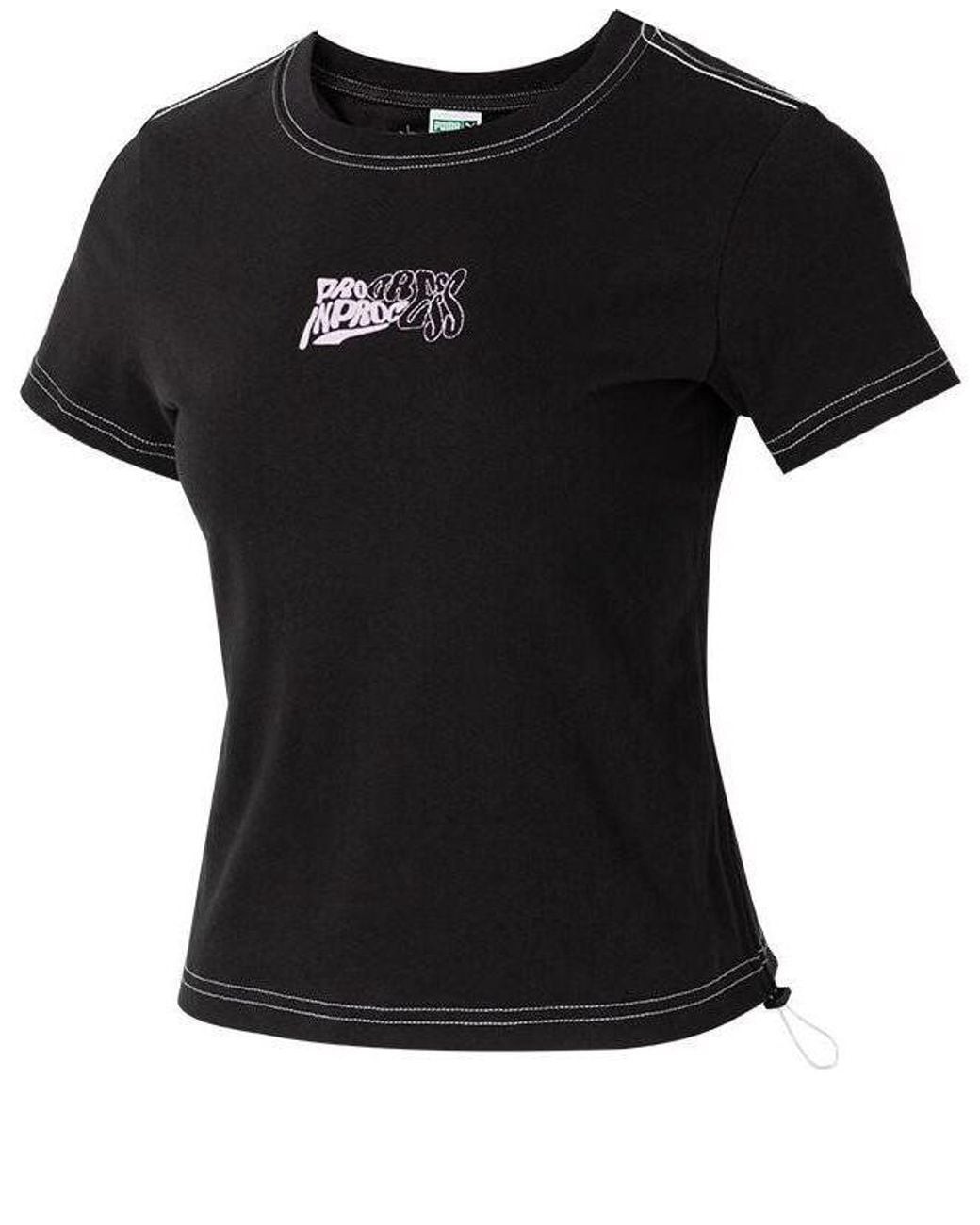 PUMA Black (Wmns) Graphic Short Top