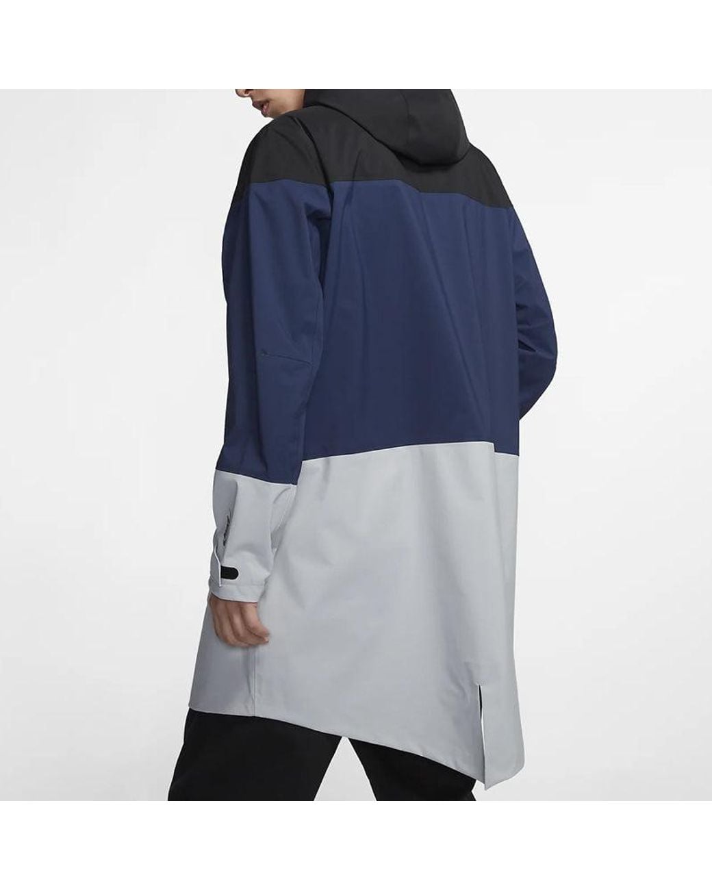 Nike Blue Lab Colorblock Sports Hooded Windbreaker Jacket for men