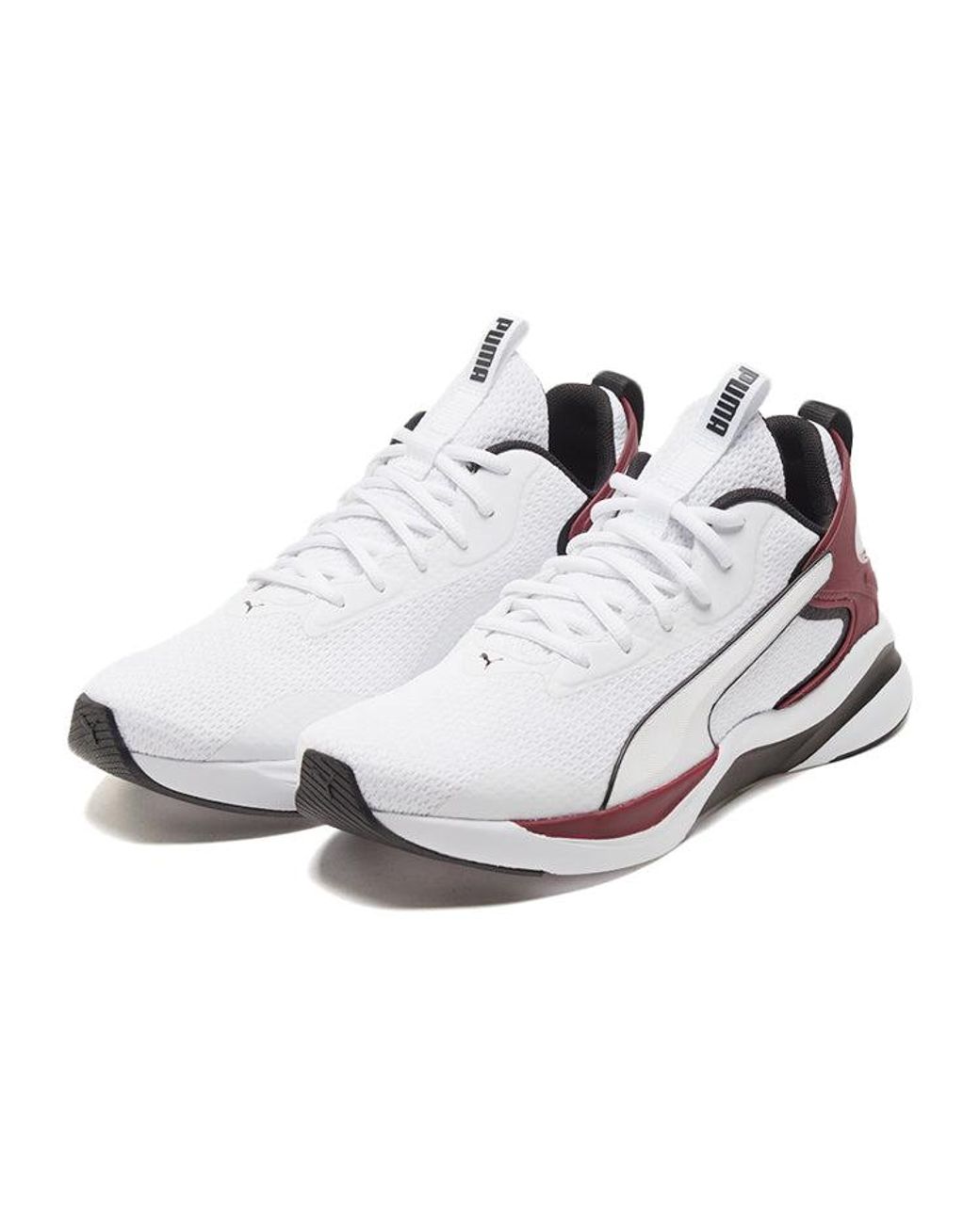 PUMA White Softride Rift Tech Low Top Running Shoes for men