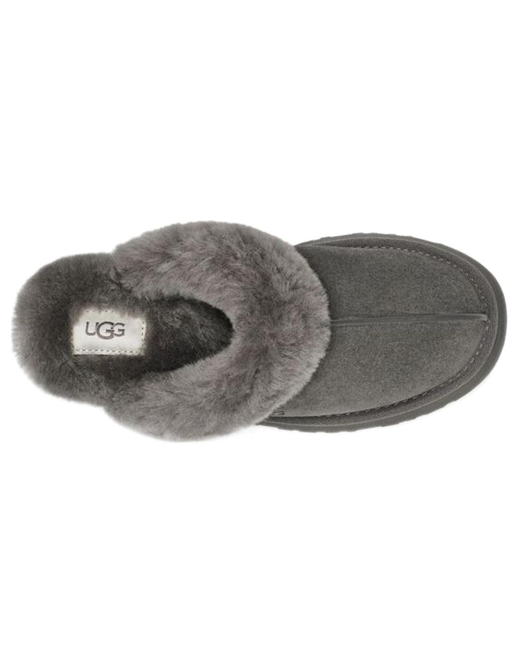 Ugg Gray (Wmns) Disquette Fluff Slippers