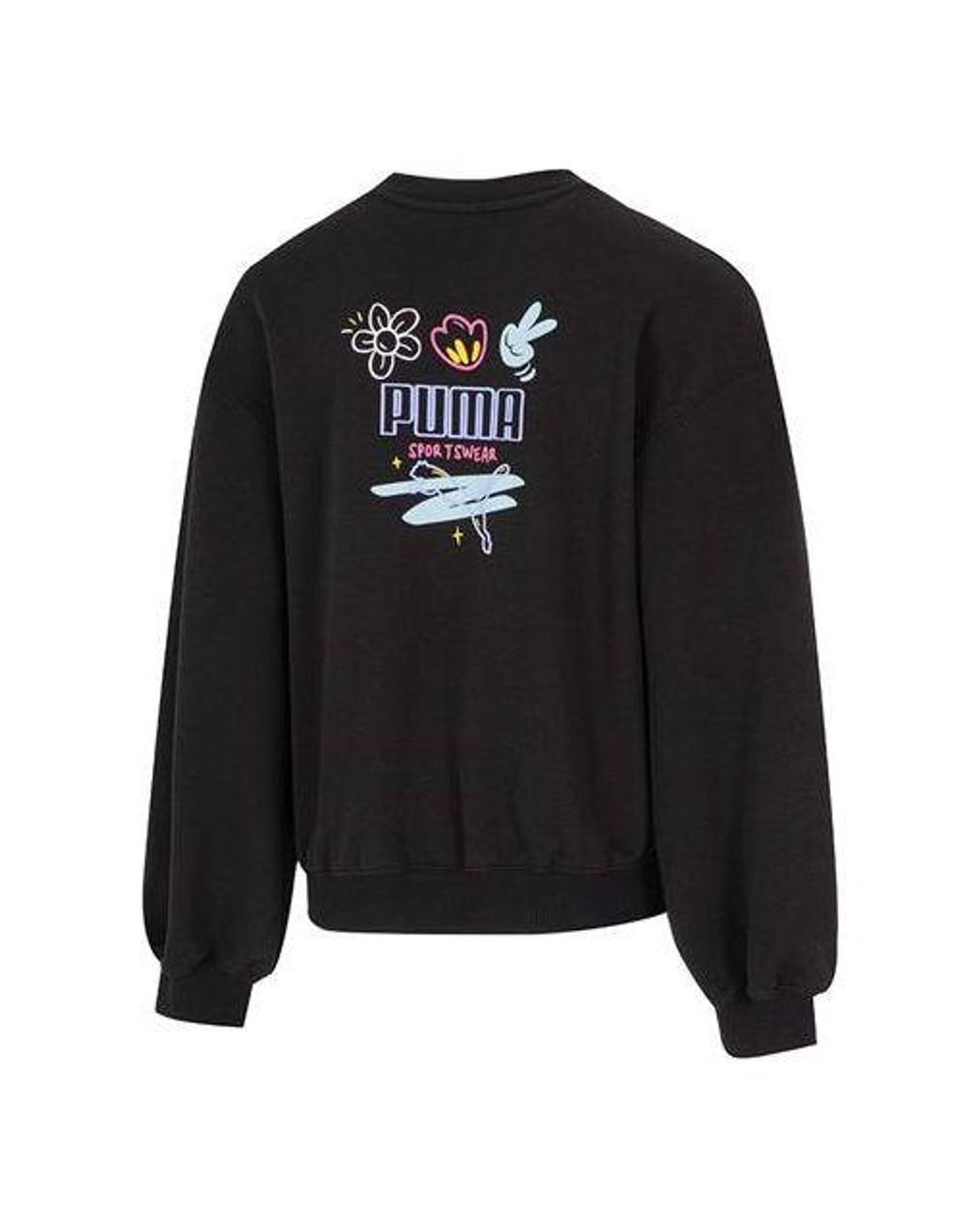 PUMA Black (Wmns) Graphic Sweatshirt