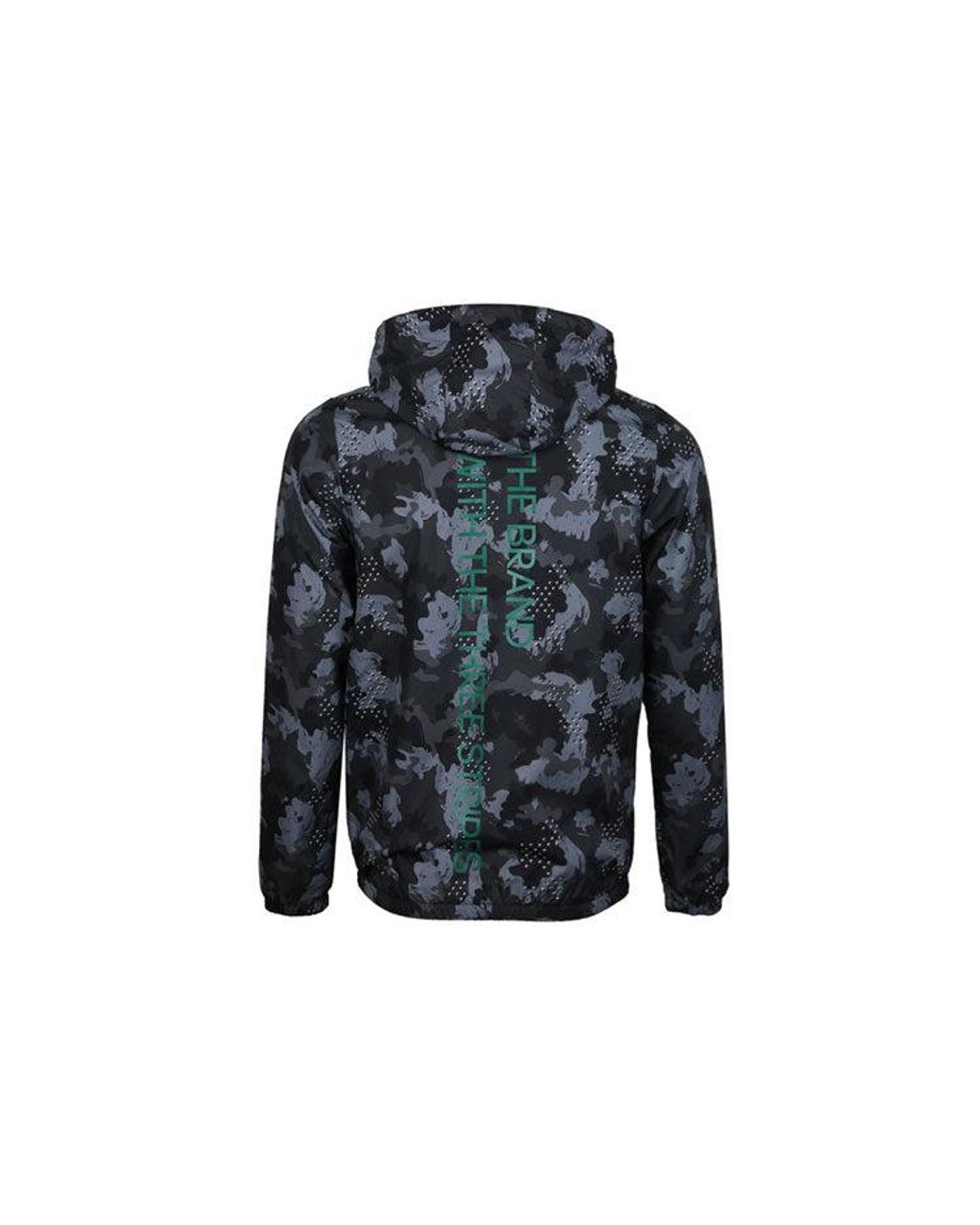 Adidas Blue Camouflage Hooded Casual Woven Jacket for men