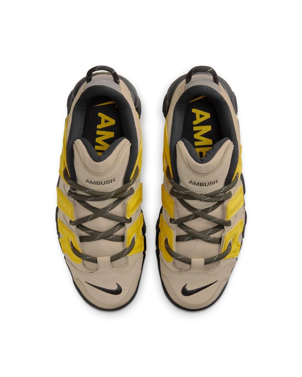 Nike Brown Air More Uptempo Low 'Ambush Limestone Vivid Sulfur' for men