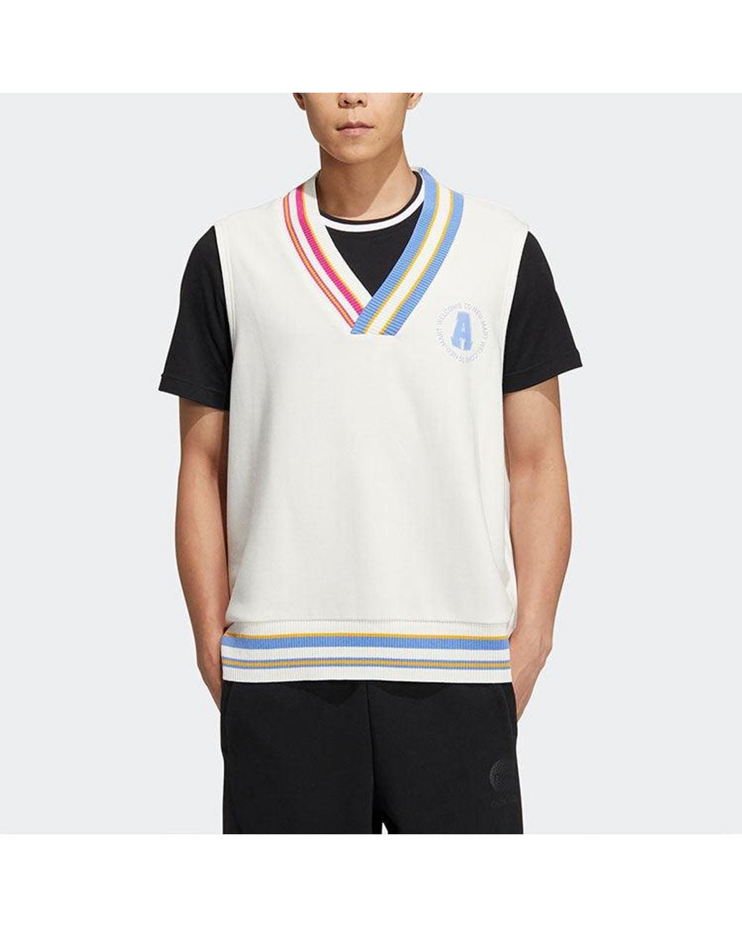 Adidas White Vbe Vests for men