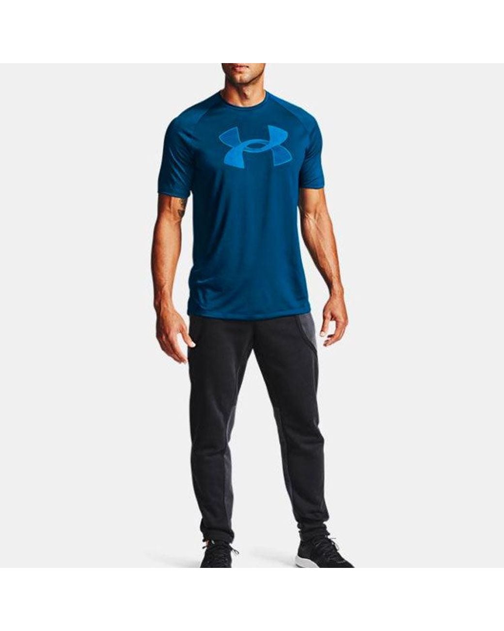 Under Armour Blue Rival Flc Amp Pants for men