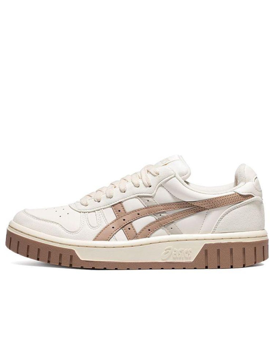 Asics Court Mz Retro Casual Skateboarding Shoes White Brown | Lyst