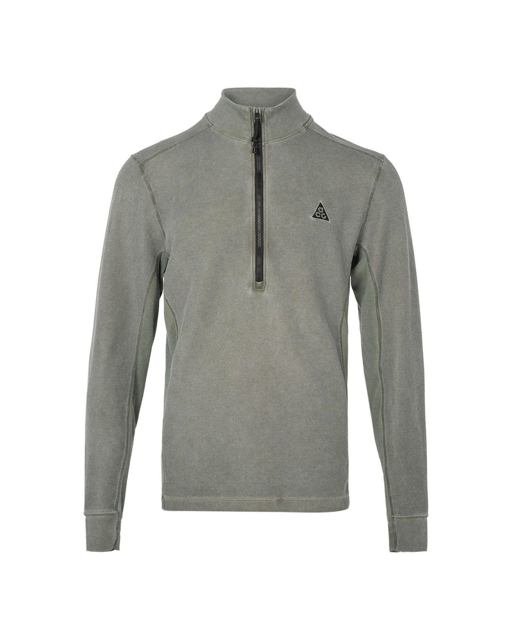 Nike Gray Acg Zipper Cardigan Sports Long Sleeves T-Shirt for men