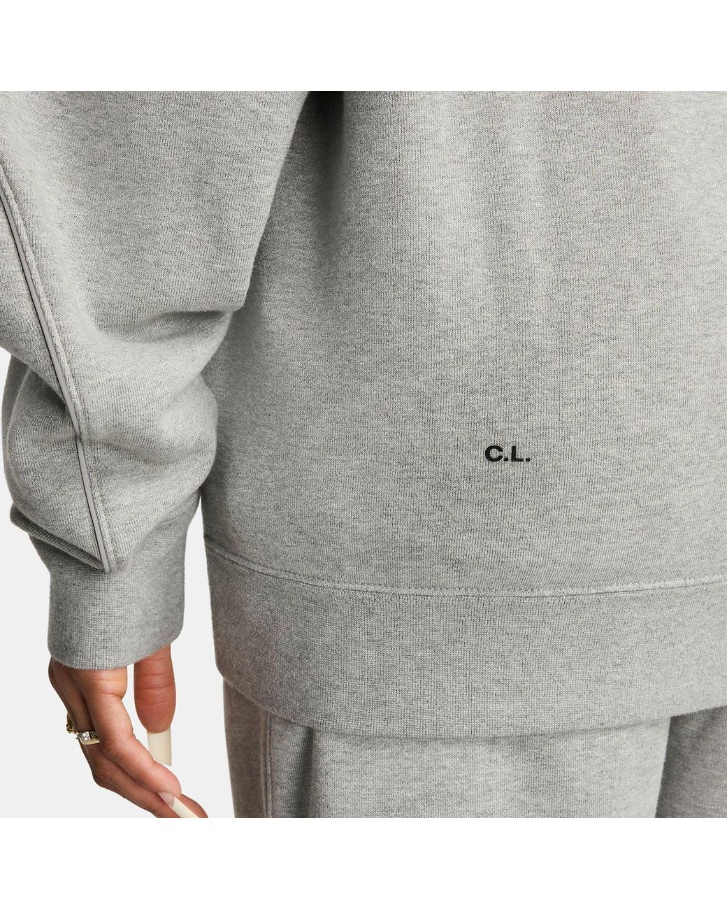 Nike Gray X Nocta Drake Fleece Cs Hoodie Asia Sizing 'Dark Heather' Fn7660-063 for men