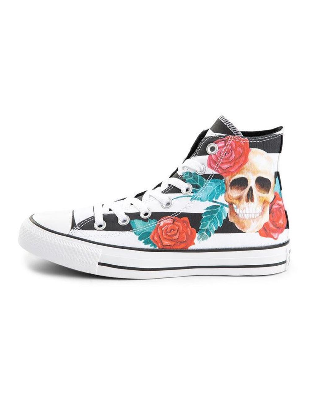 Converse Blue Chuck Taylor All Star High 'Skull Roses' for men