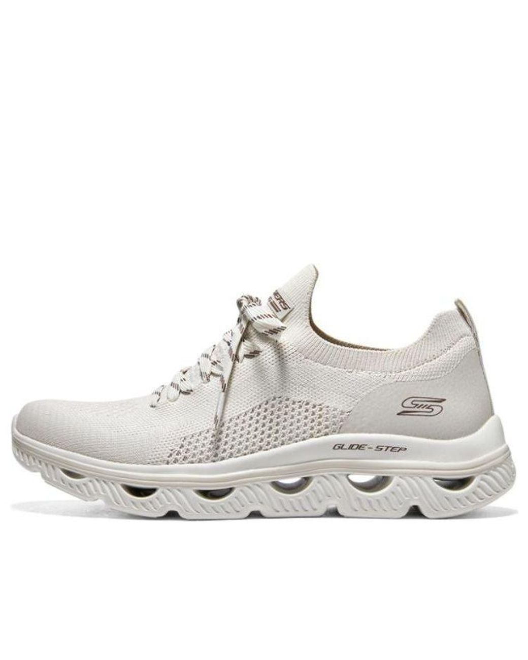 Skechers White (Wmns) Bob's Sport Arc Waves Shoes 'Light'