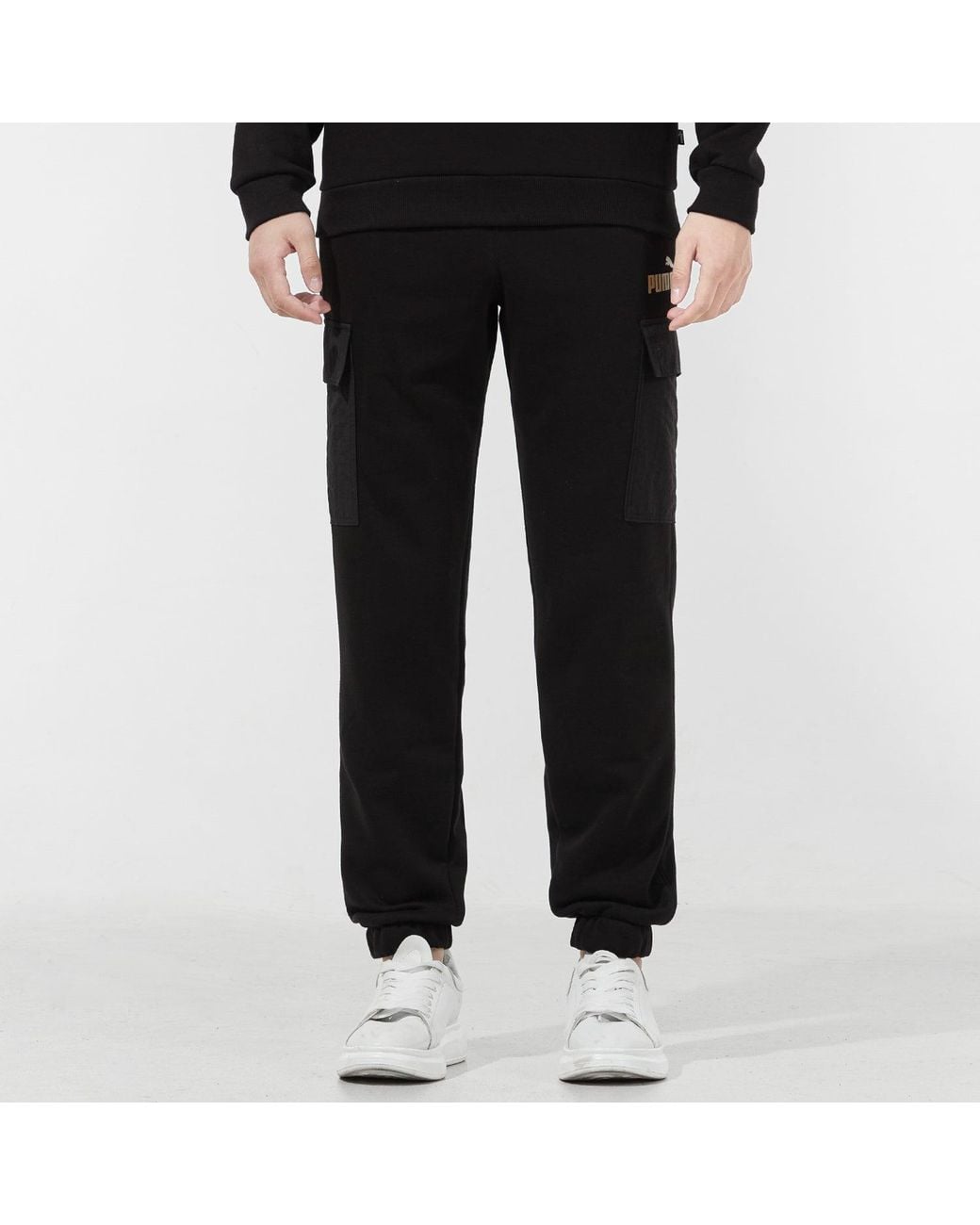 PUMA Black Winterized Cargo Pants for men