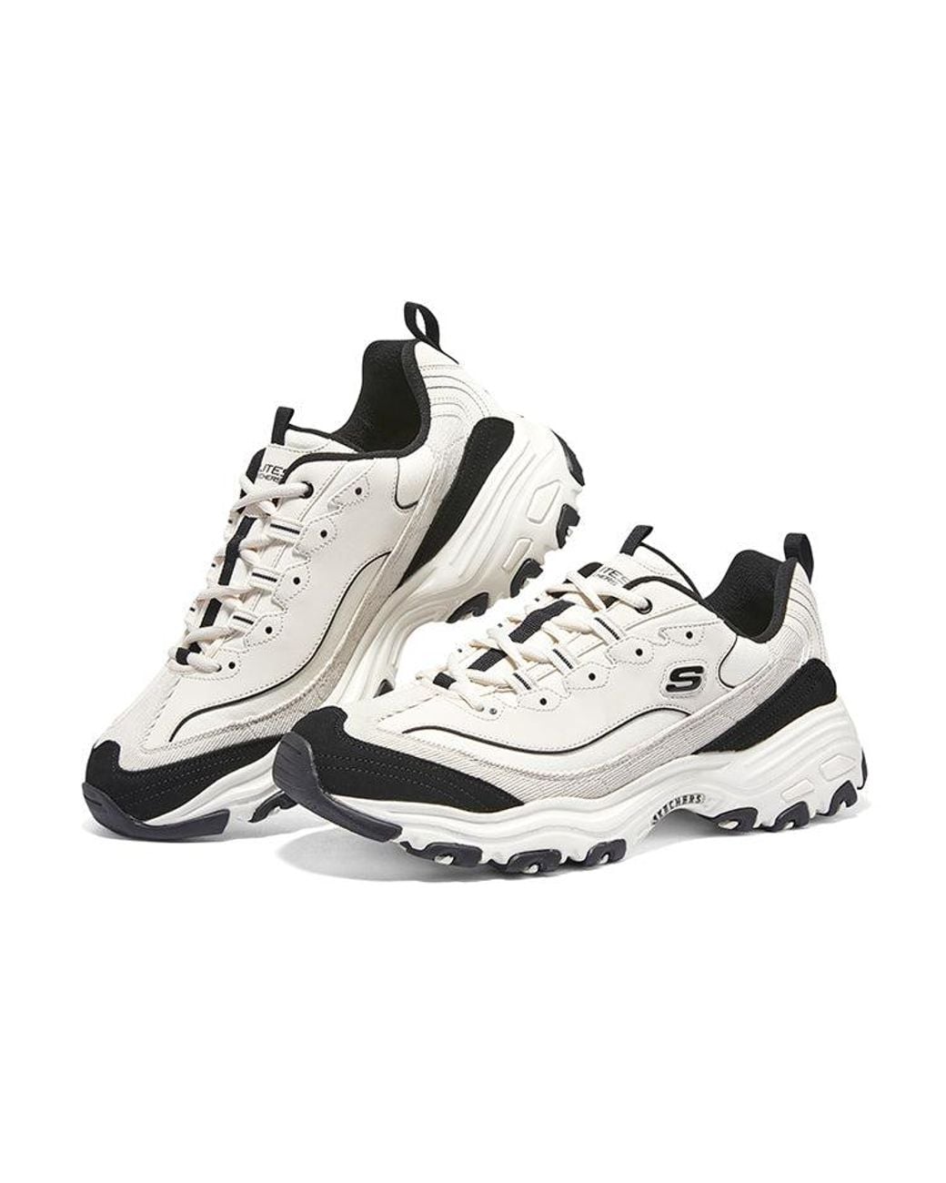 Skechers White Dlites 1.0 Chunky Shoes for men