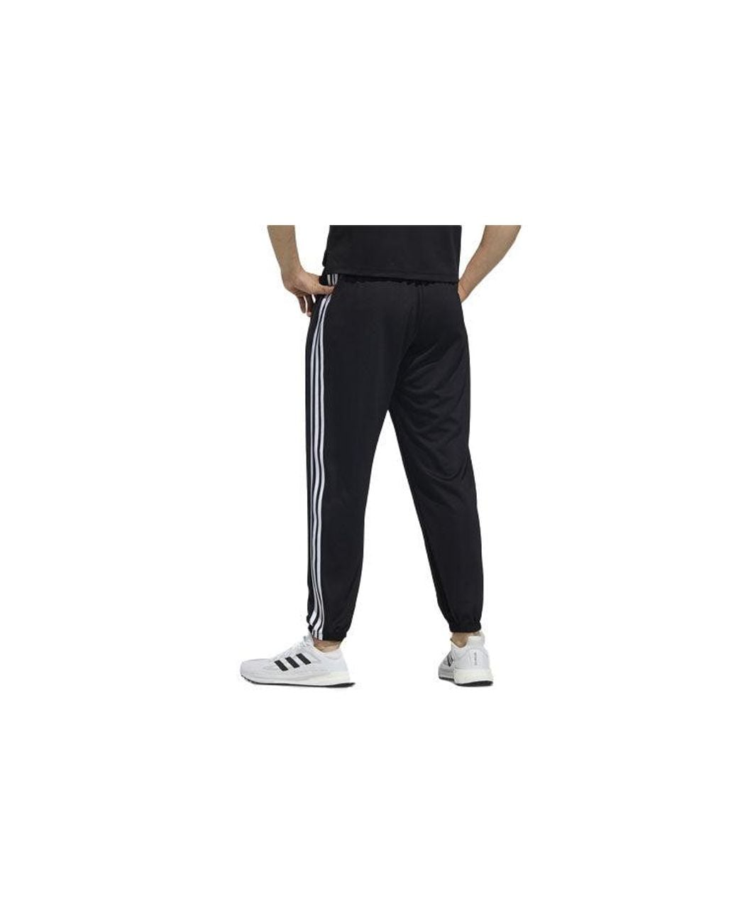 Adidas Black 3S Pants Stripe Lacing Bundle Feet Training Sports Pants for men
