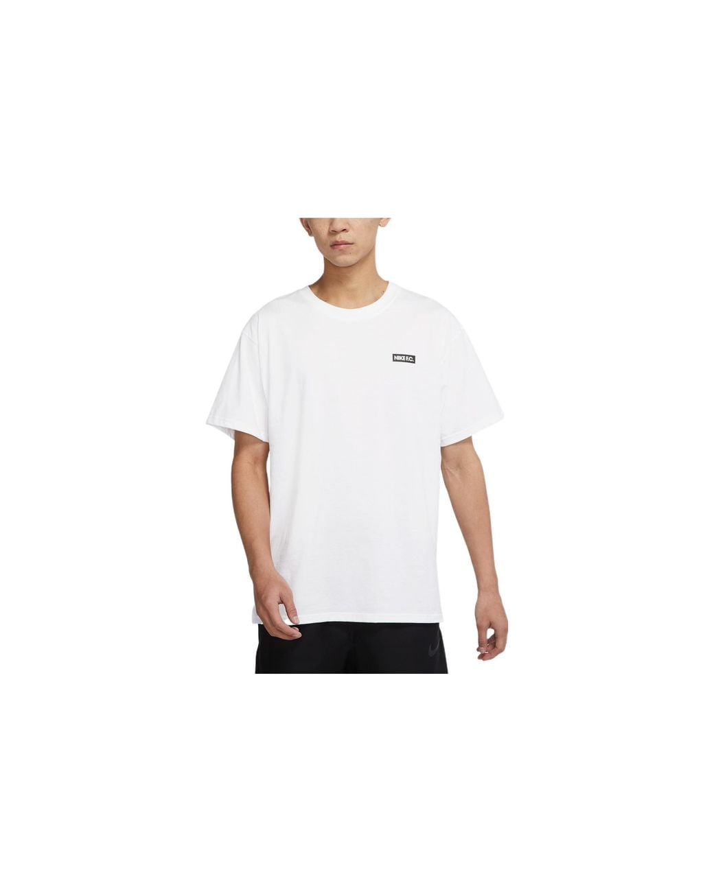 Nike White Front And Back Printing Round Neck Short Sleeve Soccer/Football T-Shirt for men