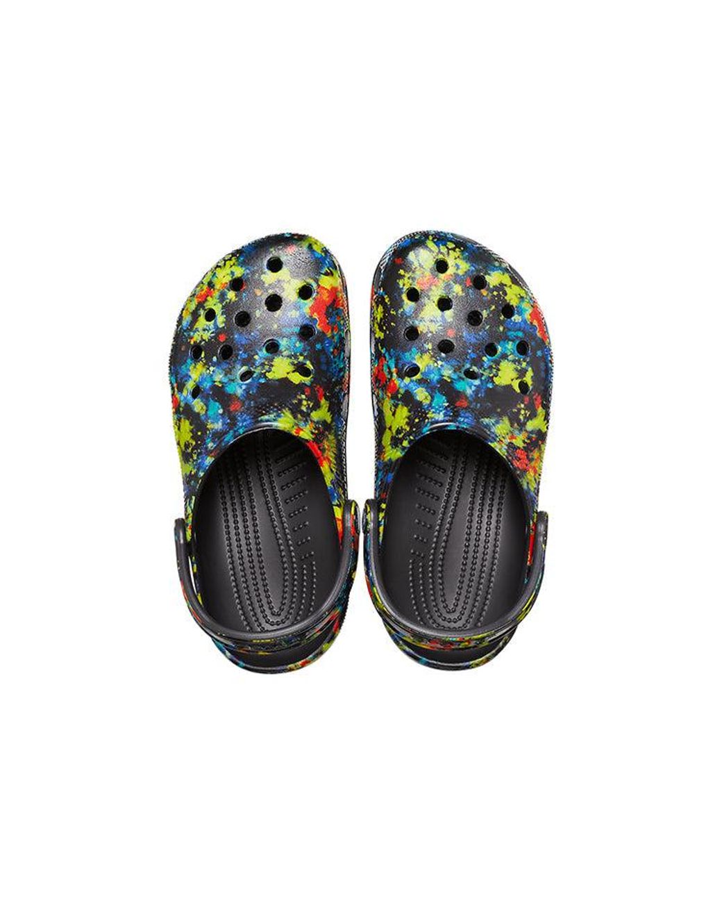 CROCSTM Blue Classic Tie Dye Pattern Beach Denim Sandals