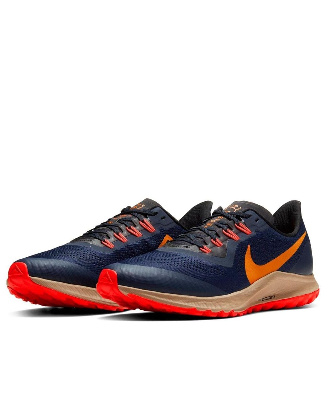 Nike Blue Air Zoom Pegasus 36 Trail 'Obsidian Crimson' for men