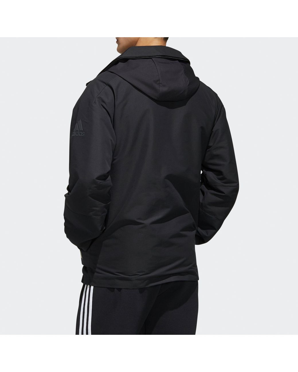 Adidas Blue U1 Jkt Warm Casual Sports Hooded Long Sleeves Jacket for men