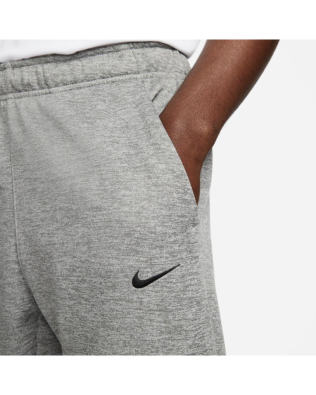 Nike Gray Therma-Fit Open Hem Fitness Pants for men