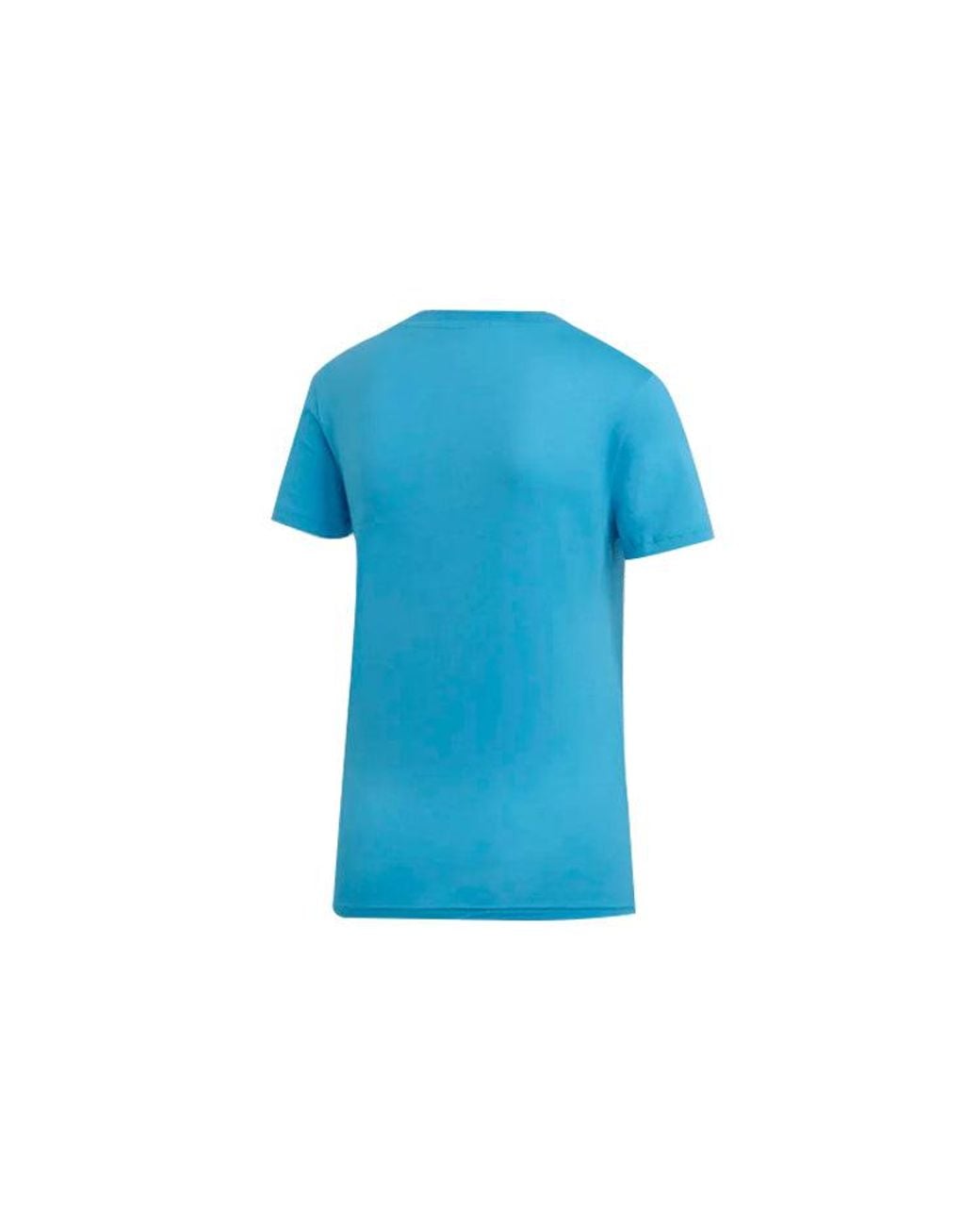 Adidas Blue (Wmns) Alphabet Logo Printing Short Sleeve
