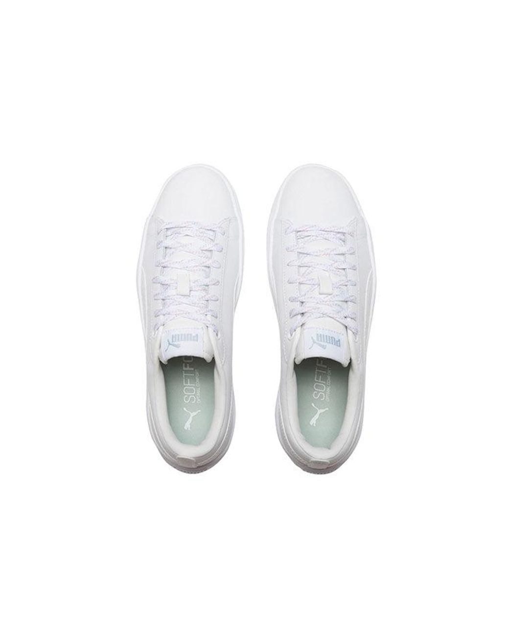 PUMA White (Wmns) Smash Platform Q4 Polka
