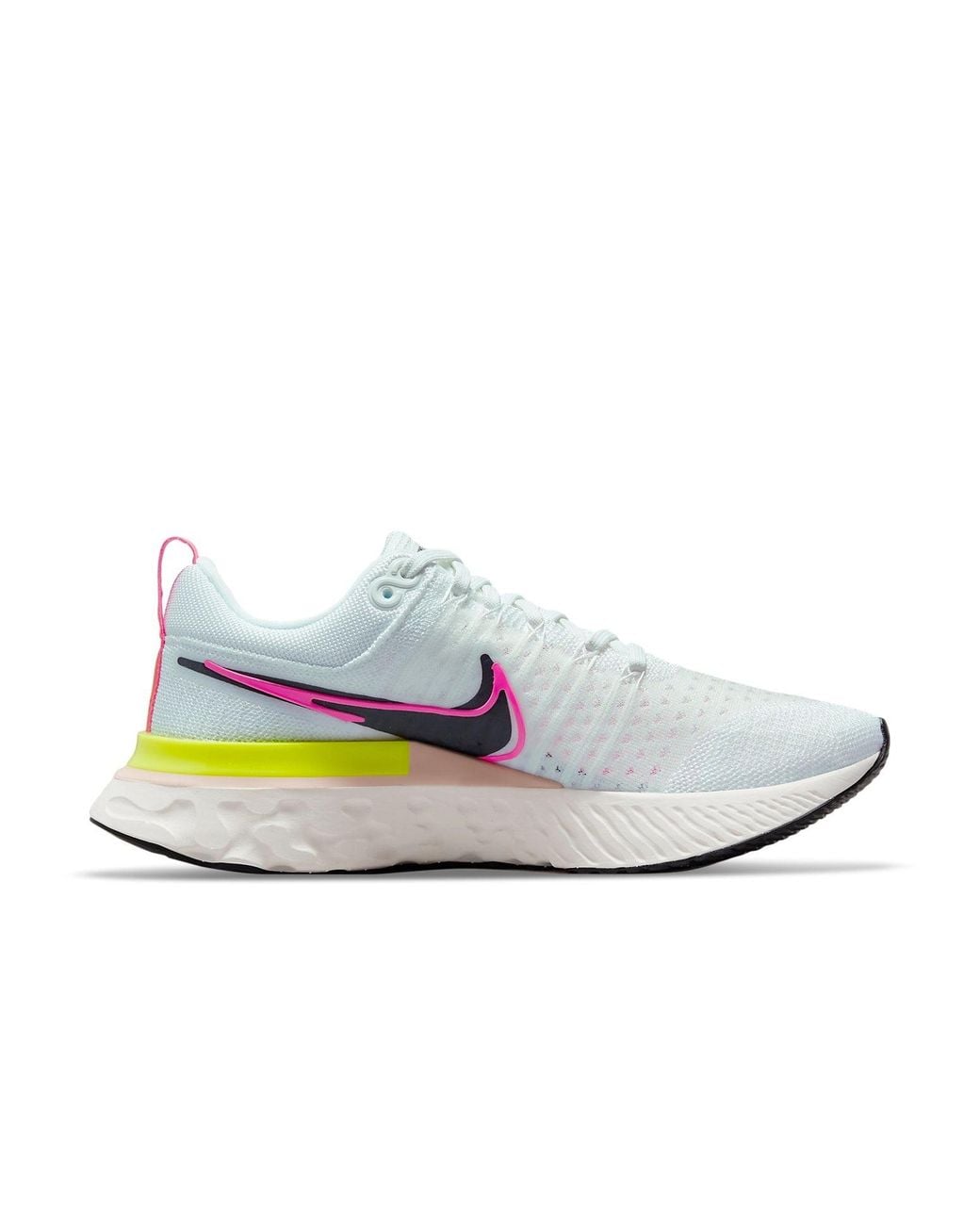 Nike White React Infinity Run Flyknit 2
