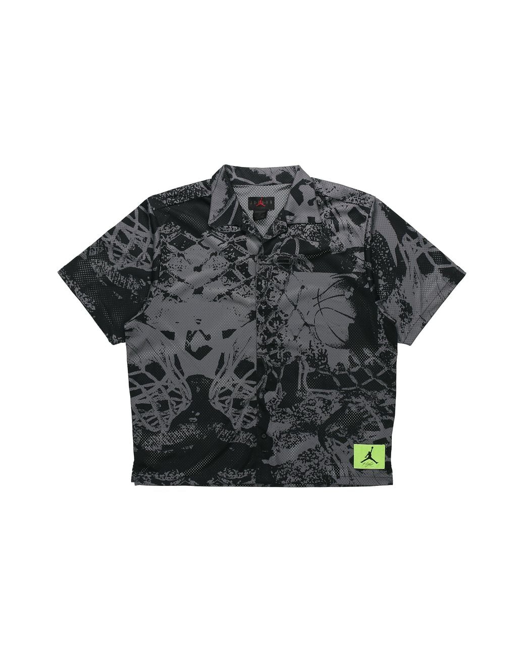 Nike Black Flight Knitting Printing Wide Loose Basketball Short Sleeve Shirt for men