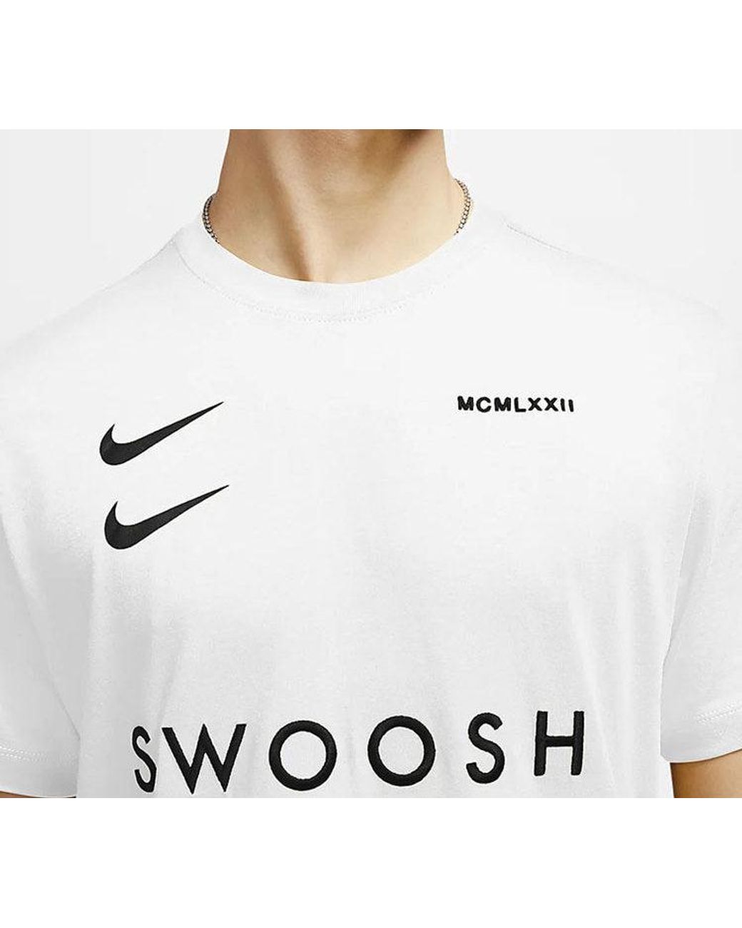 Nike White Sportswear Swoosh Sports Short Sleeve for men